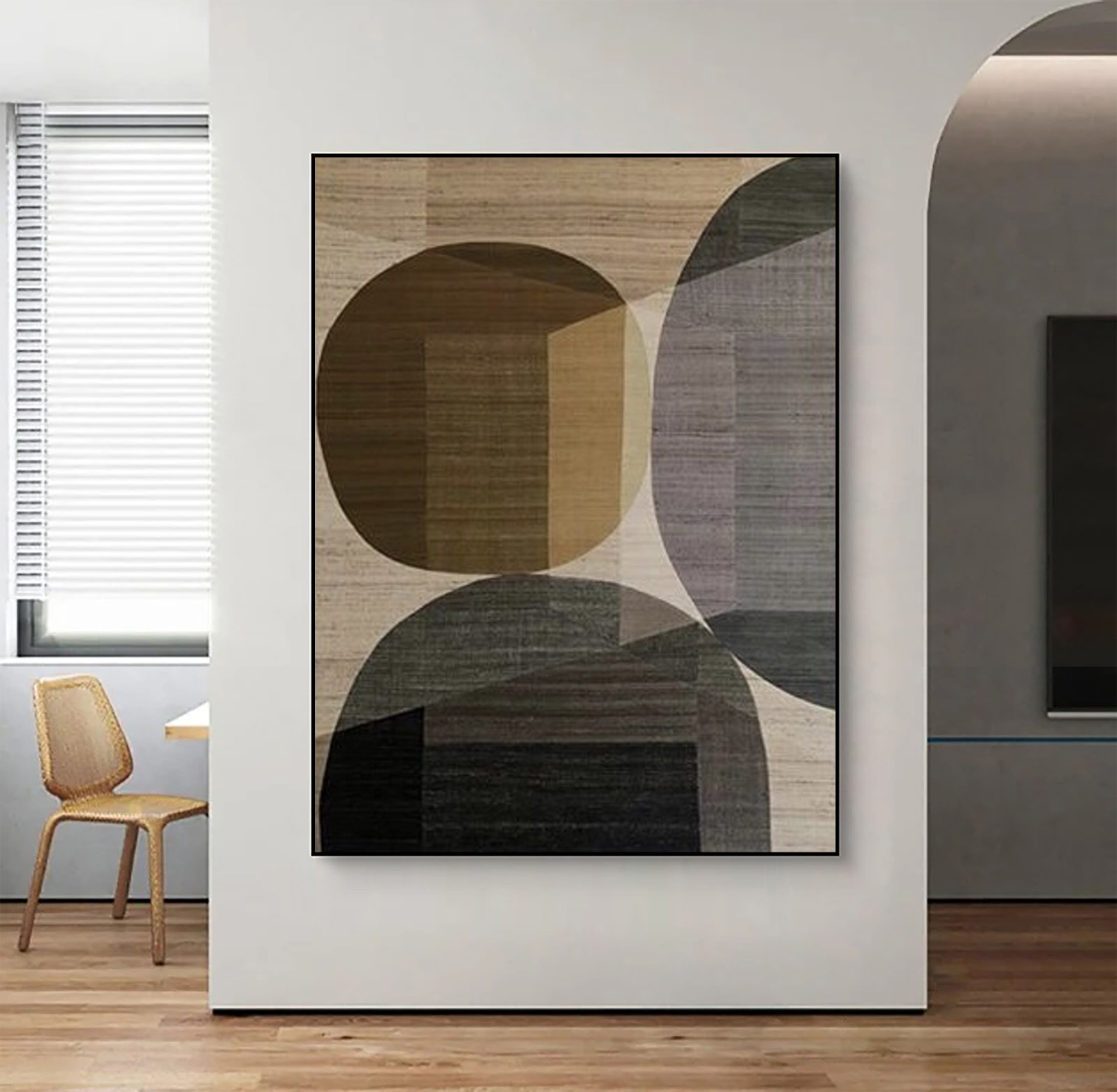 Neutral brown and beige abstract painting on canvas,wabi sabi wall art,Minimalist textured wall art,beige wall art,modern painting